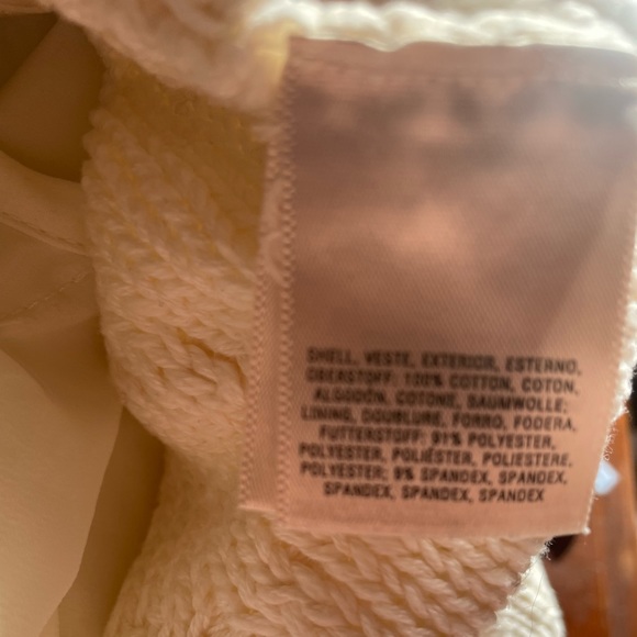 🧶😉 Fits S M Lovely cotton cable knit lined vest Moth sleeveless tank - Picture 3 of 6